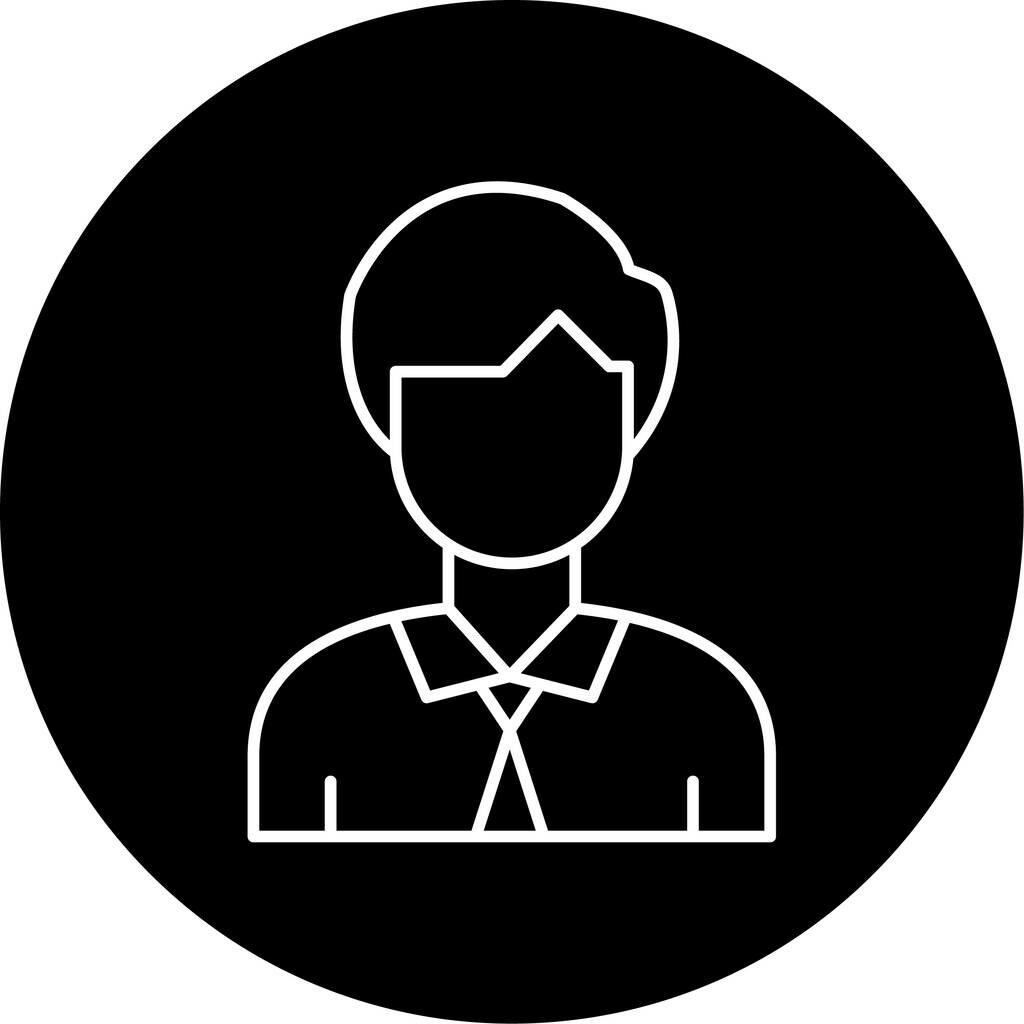 Business Man Icon With Tie 